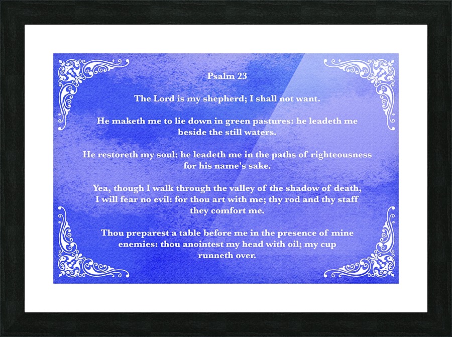 Psalm 23 5BL Picture Frame print
