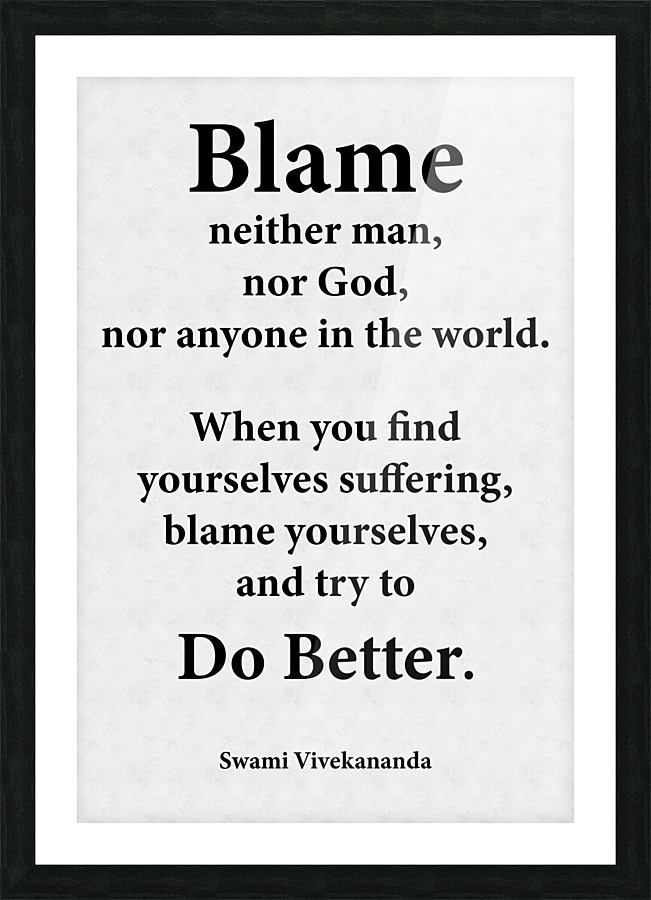 Blame Picture Frame print