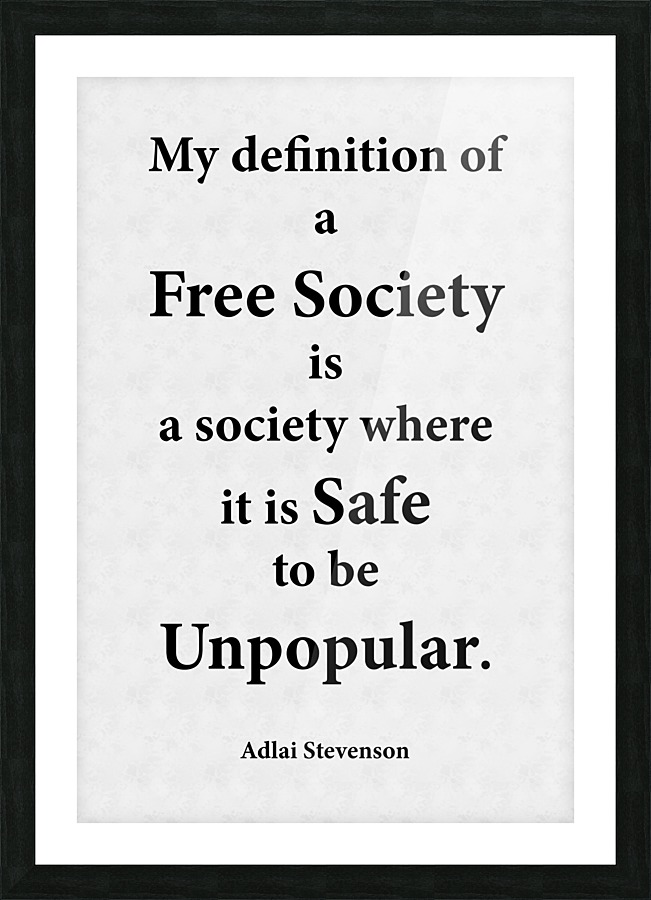 Free Society Picture Frame print