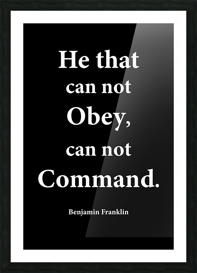Obey and Command 2 Picture Frame print