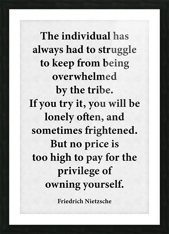 Owning Yourself Picture Frame print