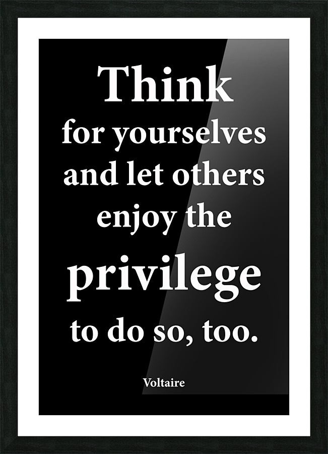 Think for Yourselves 2 Picture Frame print