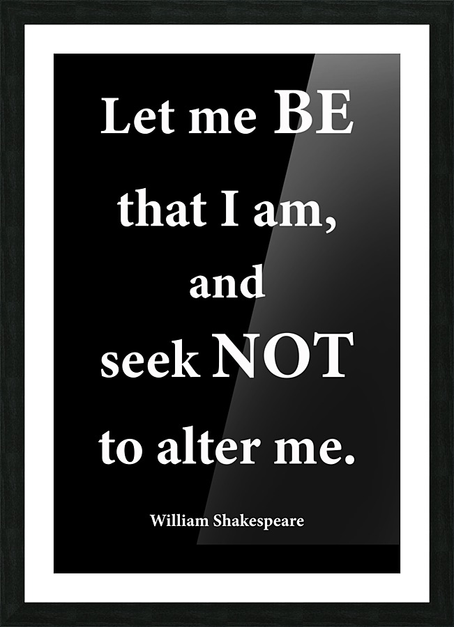 Let Me Be 2 Picture Frame print