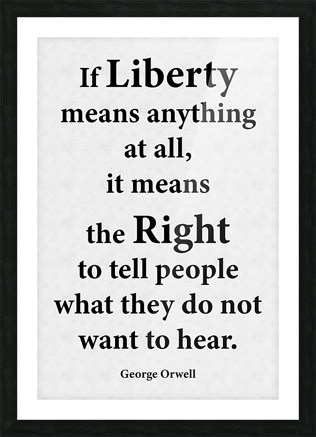 Liberty Means Picture Frame print