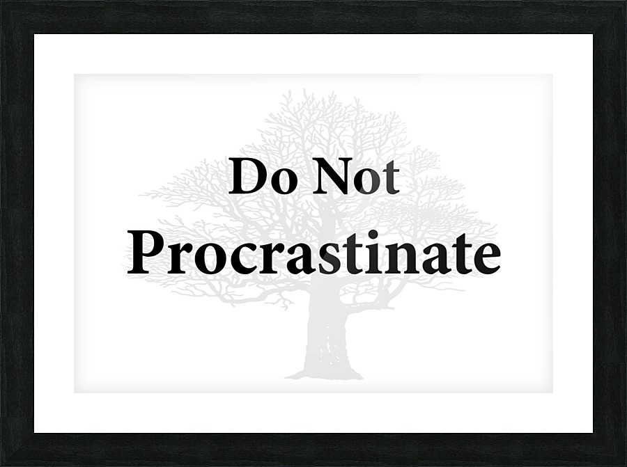 Do Not Procrastinate Picture Frame print