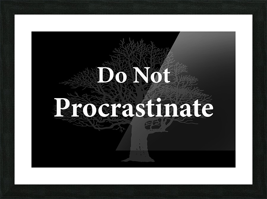 Do Not Procrastinate 2 Picture Frame print