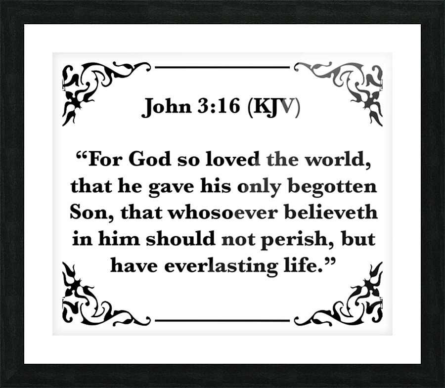 John 3 16 Picture Frame print