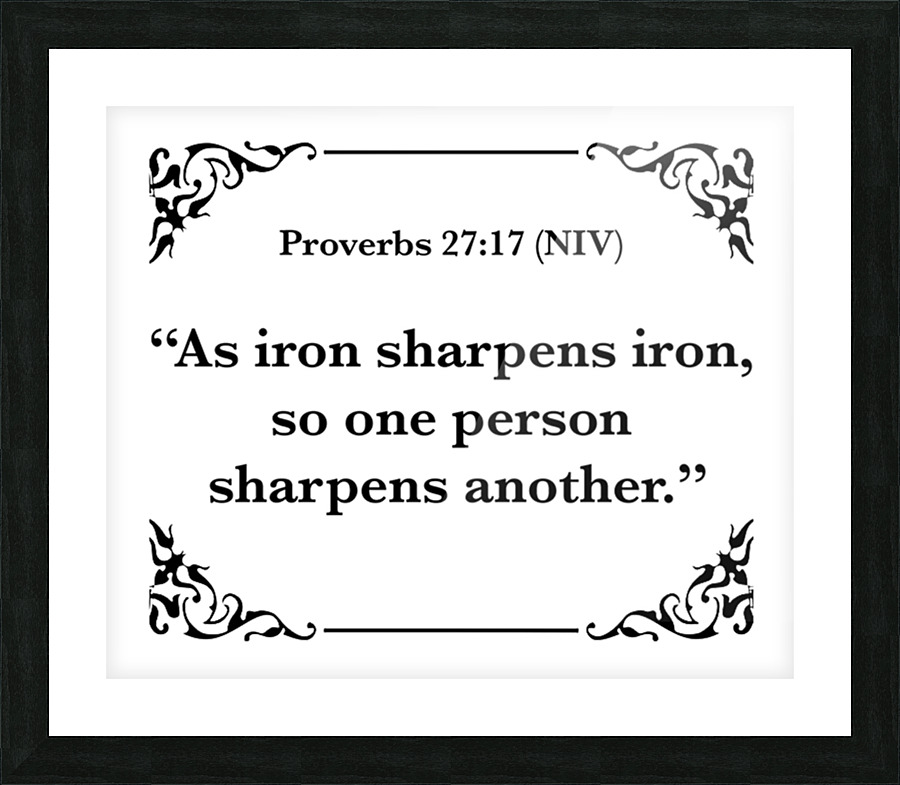 Proverbs 27 17 Picture Frame print