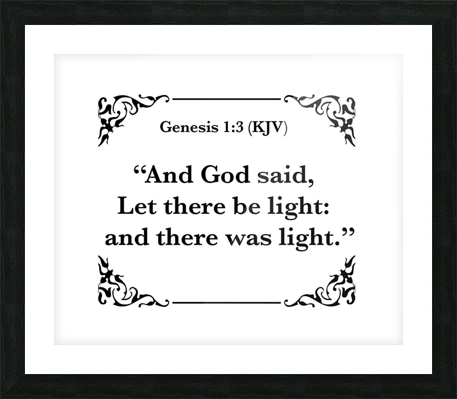 Genesis 1 3 Picture Frame print