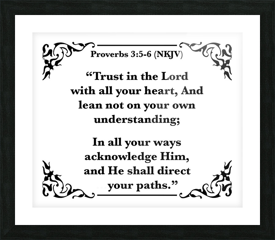 Proverbs 3 5 6 Picture Frame print