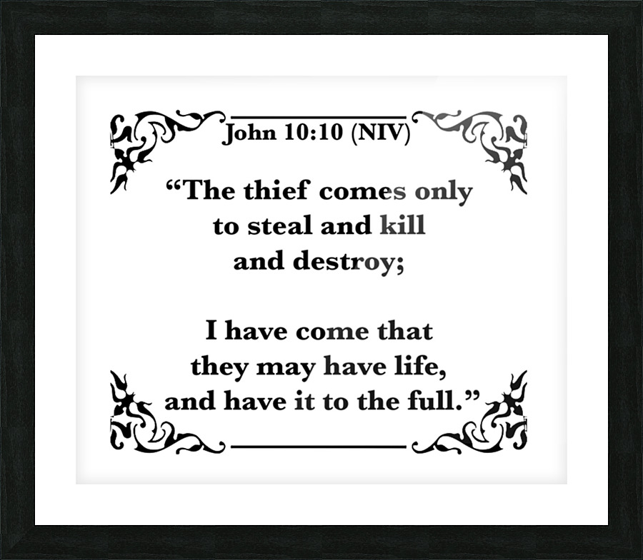 John 10 10 Picture Frame print