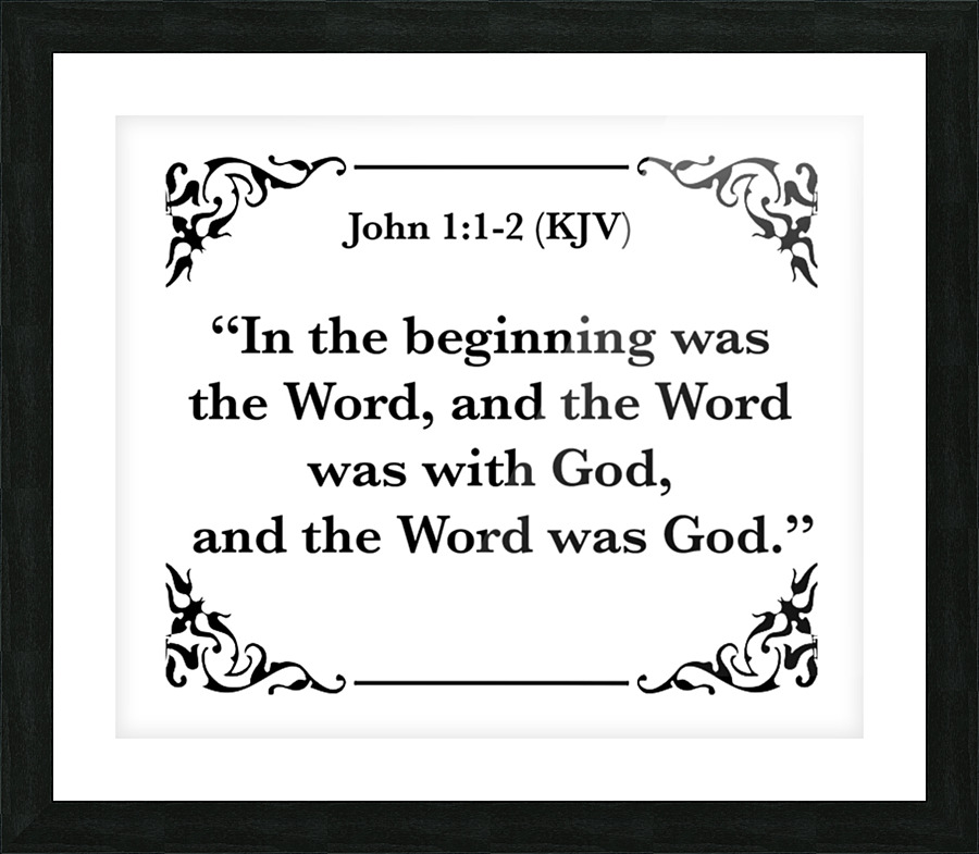 John 1 1 2 Picture Frame print