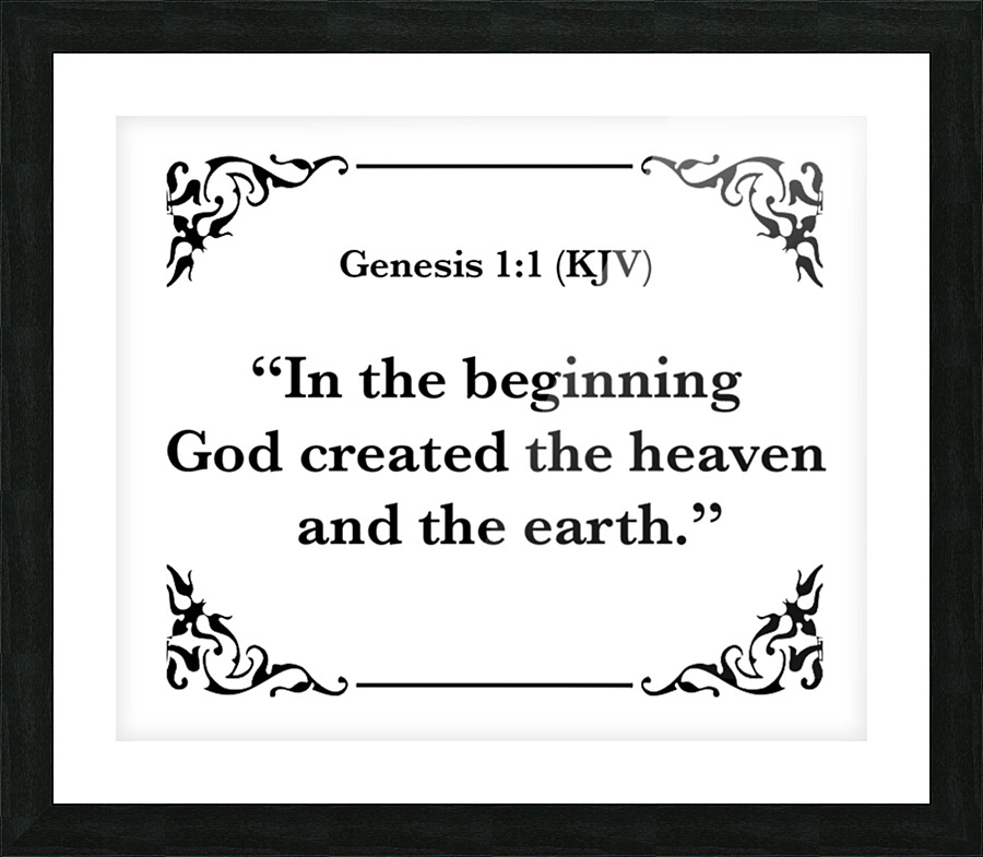 Genesis 1 1 Picture Frame print