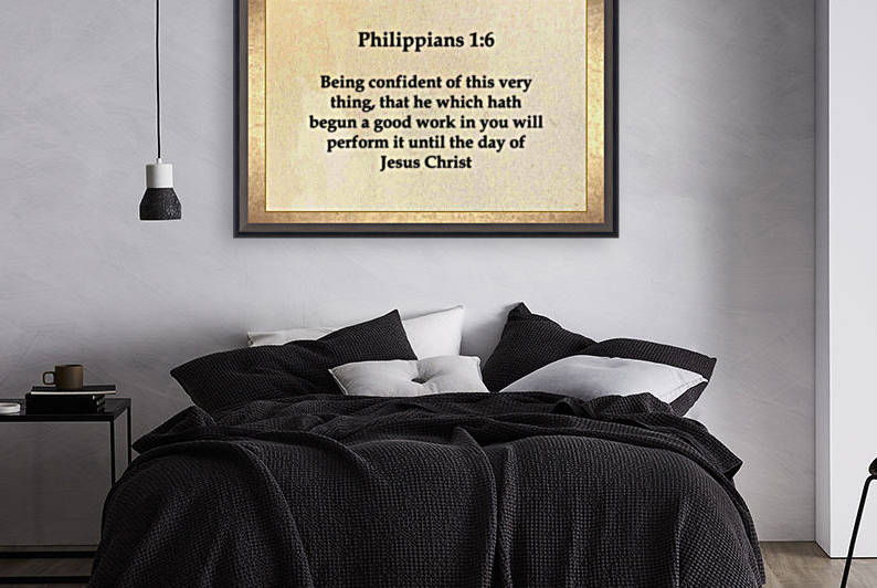 Philippians 1 6 by Scripture on the Walls
