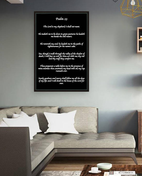 Psalm 23 BW by Scripture on the Walls