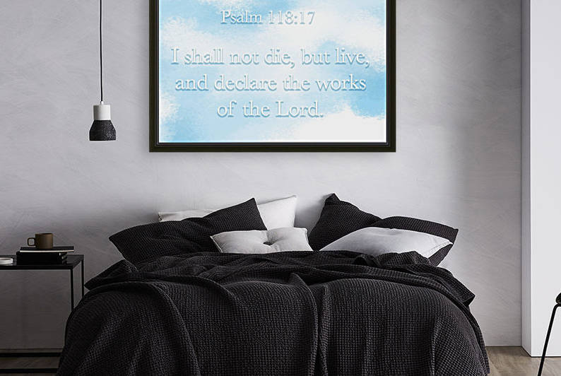 Psalm 118 17 SKY by Scripture on the Walls