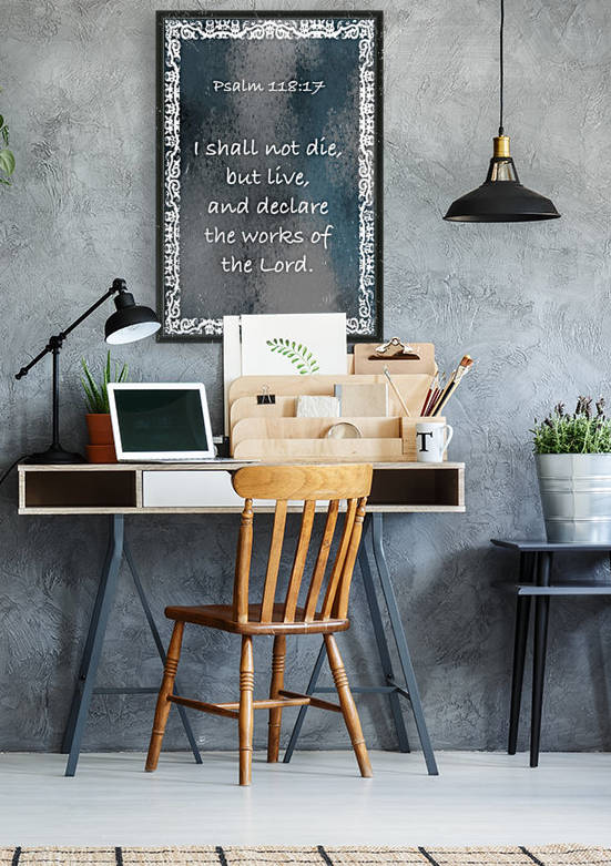 Psalm 118 17 10CH by Scripture on the Walls
