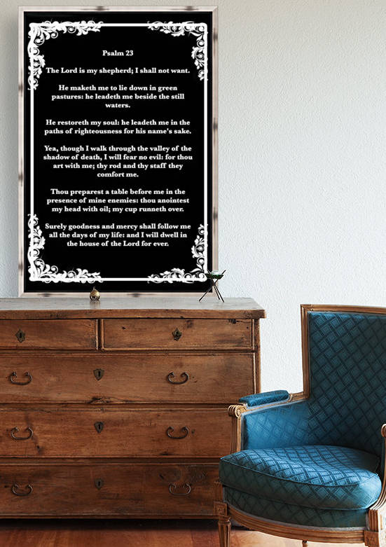 Psalm 23 8BW Reproduction