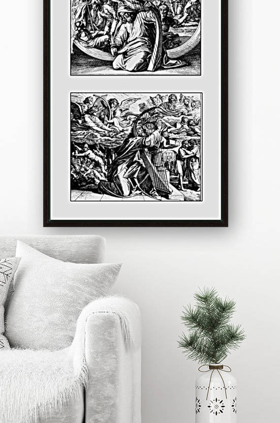 David Giving Psalms II by Scripture on the Walls