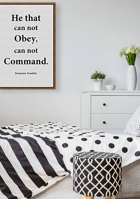 Obey and Command by Scripture on the Walls