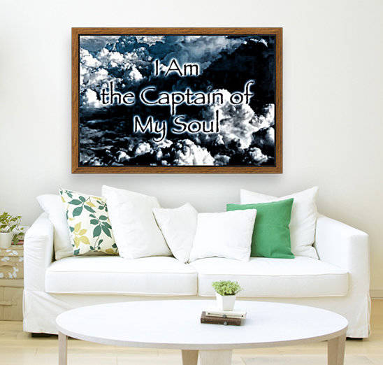 I Am the Captain of My Soul by Scripture on the Walls