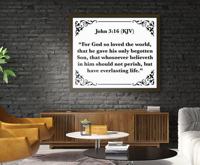 John 3 16 by Scripture on the Walls