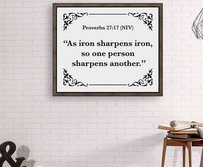 Proverbs 27 17 by Scripture on the Walls