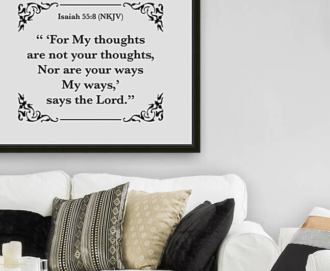 Isaiah 55 8 by Scripture on the Walls