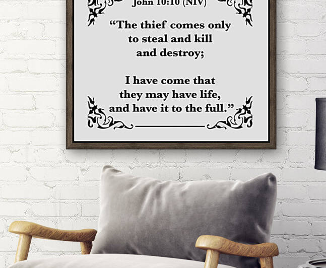 John 10 10 by Scripture on the Walls