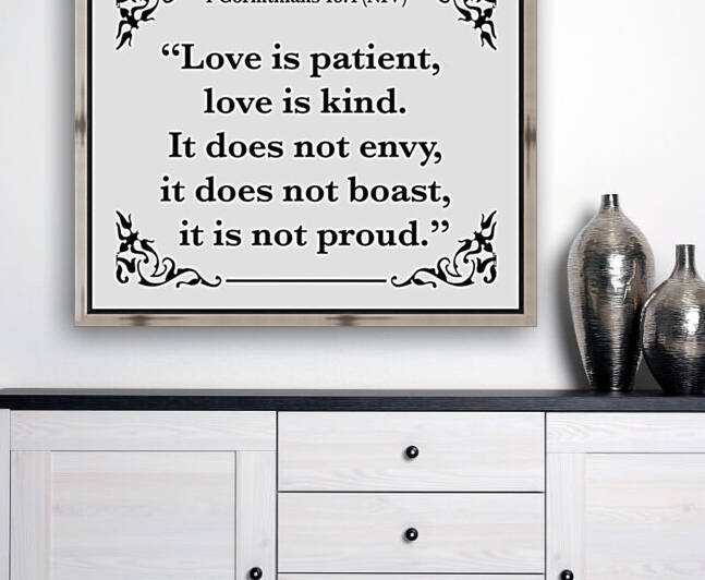 1 Corinthians 13 4 by Scripture on the Walls