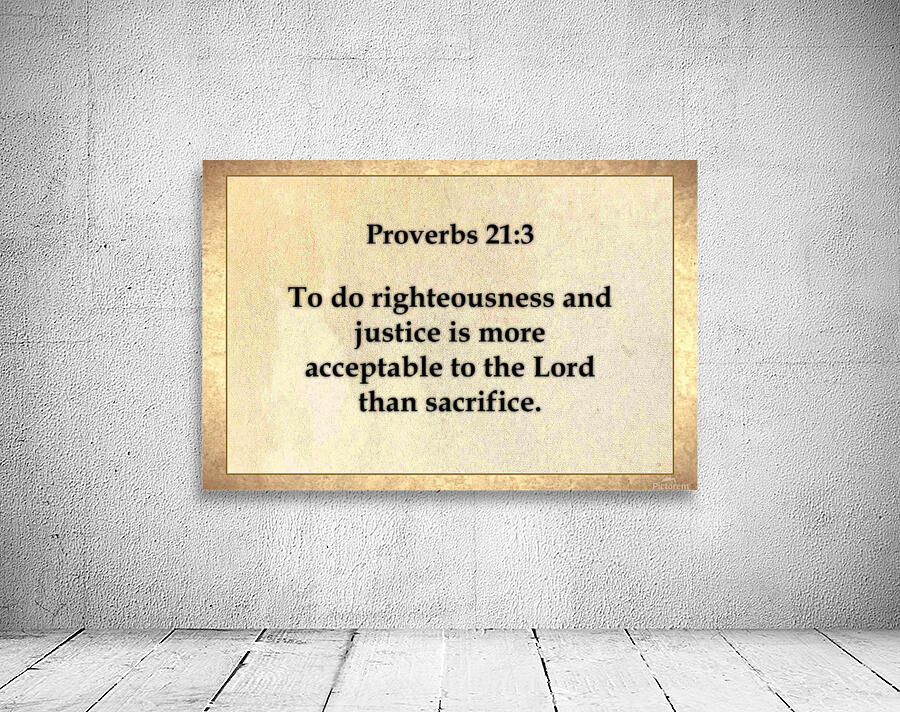 Proverbs 21 3 Wall Preview
