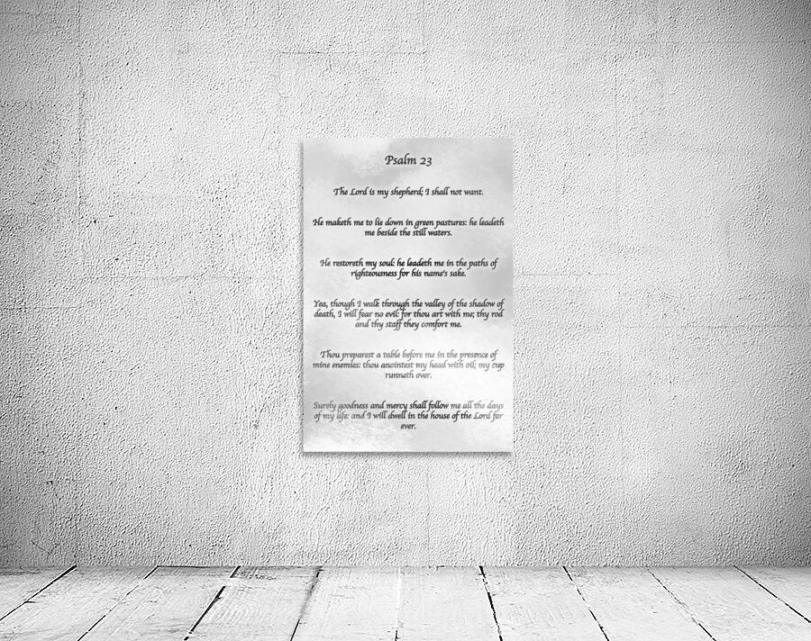 Psalm 23 Clouds BW Wall Preview