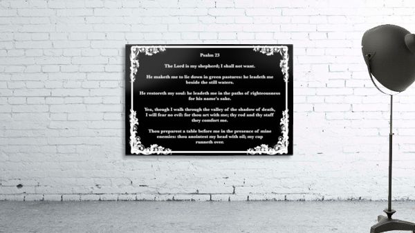 Psalm 23 9BW Wall Preview