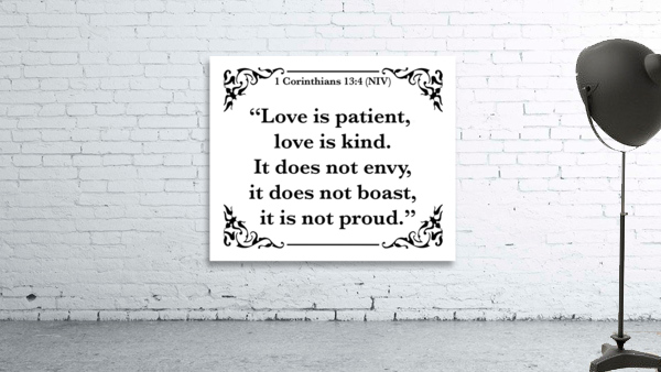 1 Corinthians 13 4 Wall Preview