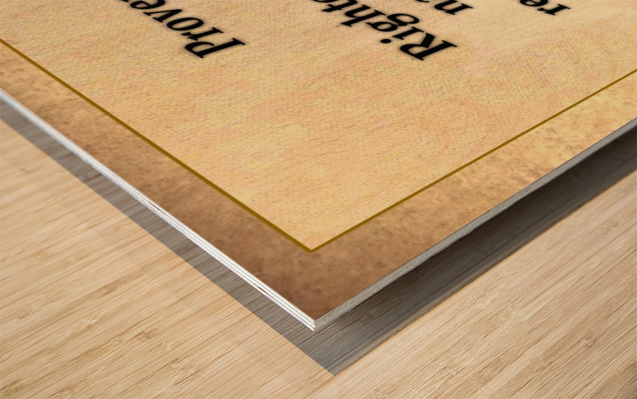 Proverbs 14 34 Wood print