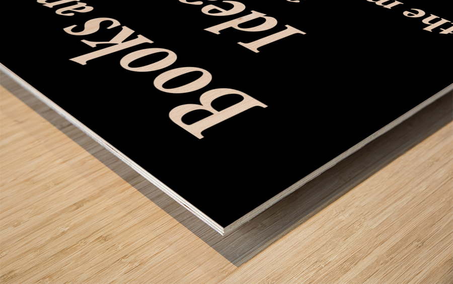 Books and Ideas 2 Wood print