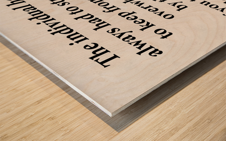 Owning Yourself Wood print