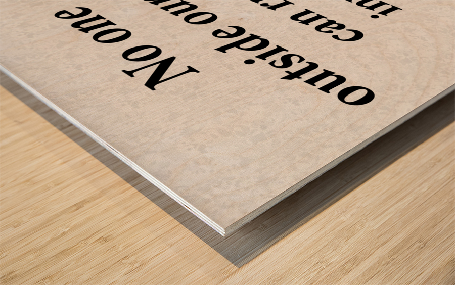 No One Wood print