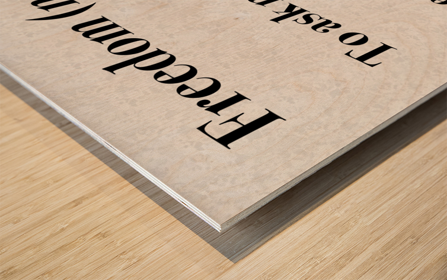 Freedom Defined Wood print