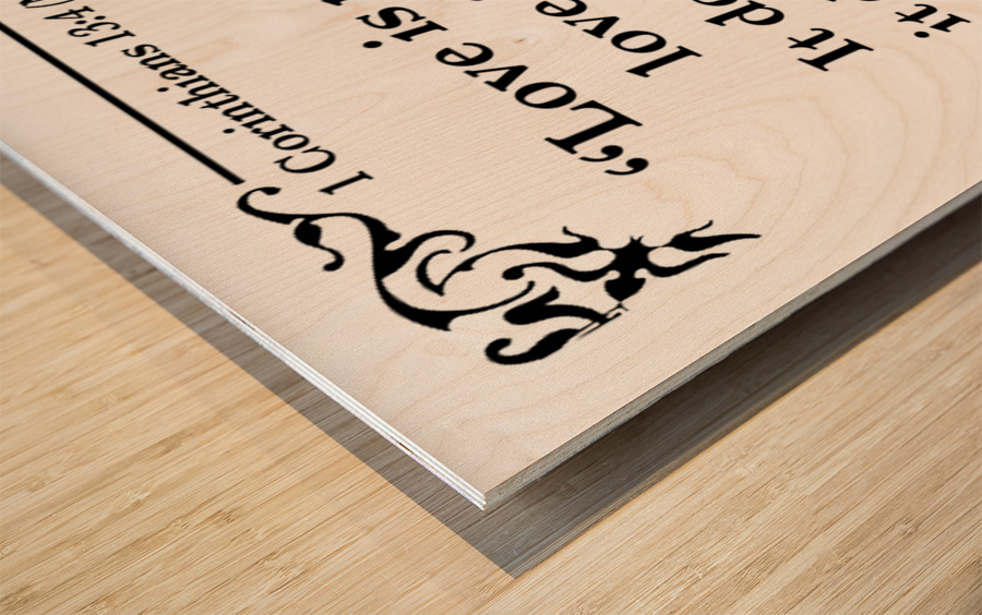 1 Corinthians 13 4 Wood print