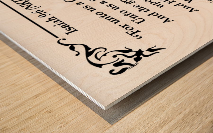 Isaiah 9 6 Wood print