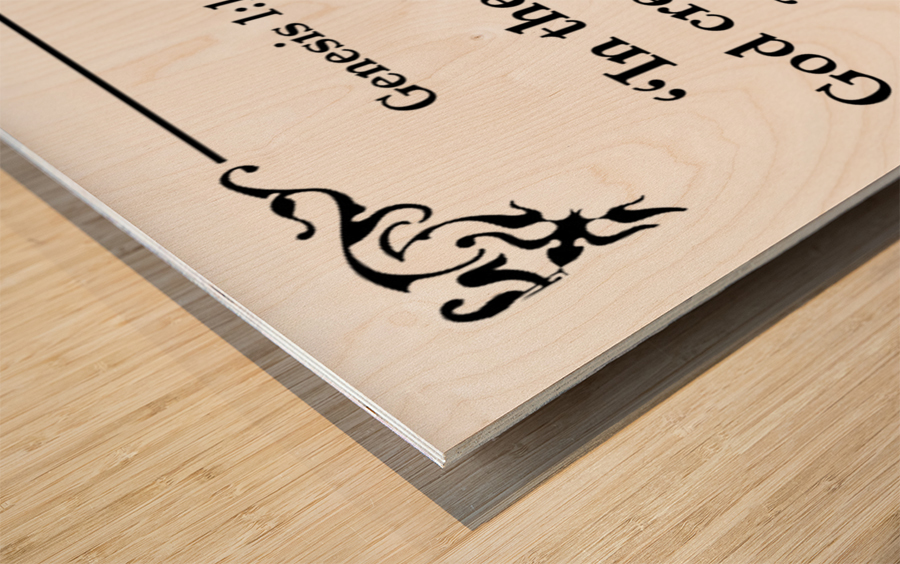 Genesis 1 1 Wood print