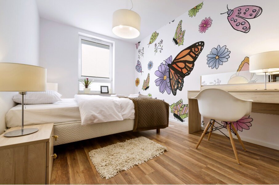 Papillons Mural print