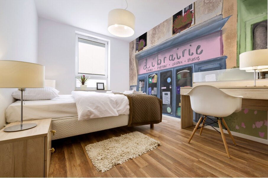 La librairie des anges Mural print