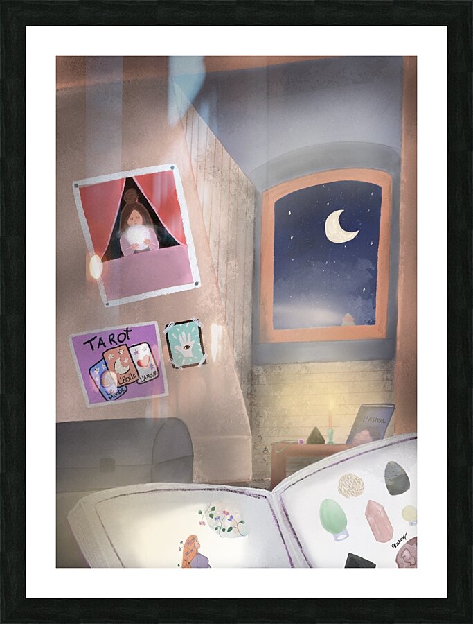 Lune et tarot  Picture Frame print