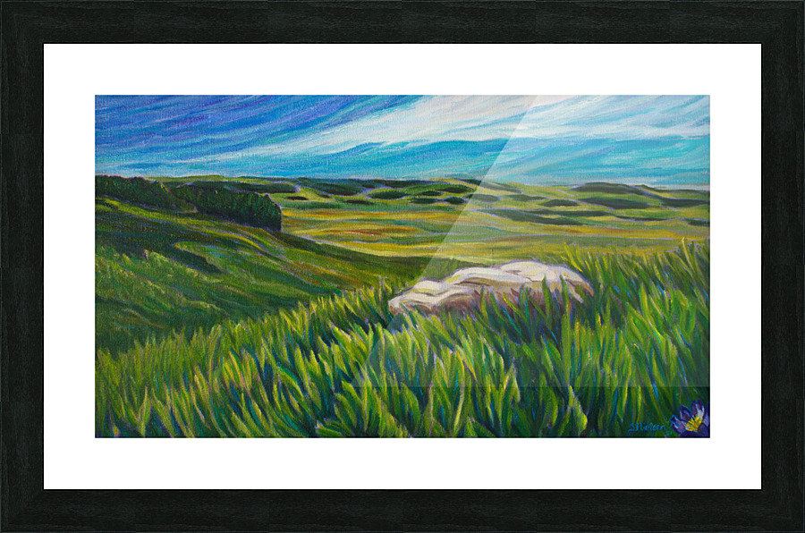 The Rock Picture Frame print