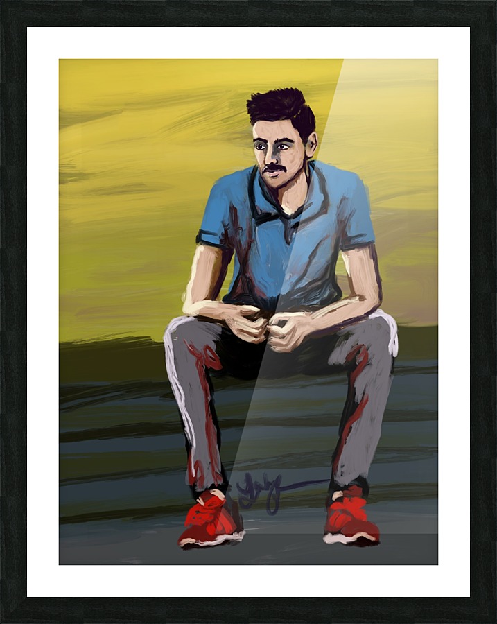 Pensive Picture Frame print
