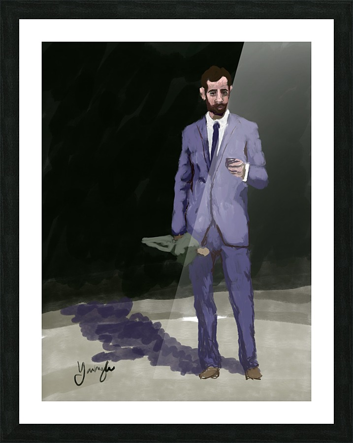 Justin Gets a Text Picture Frame print