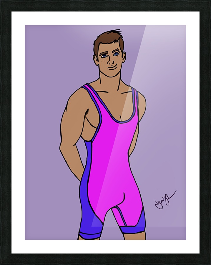 Pink Singlet Picture Frame print
