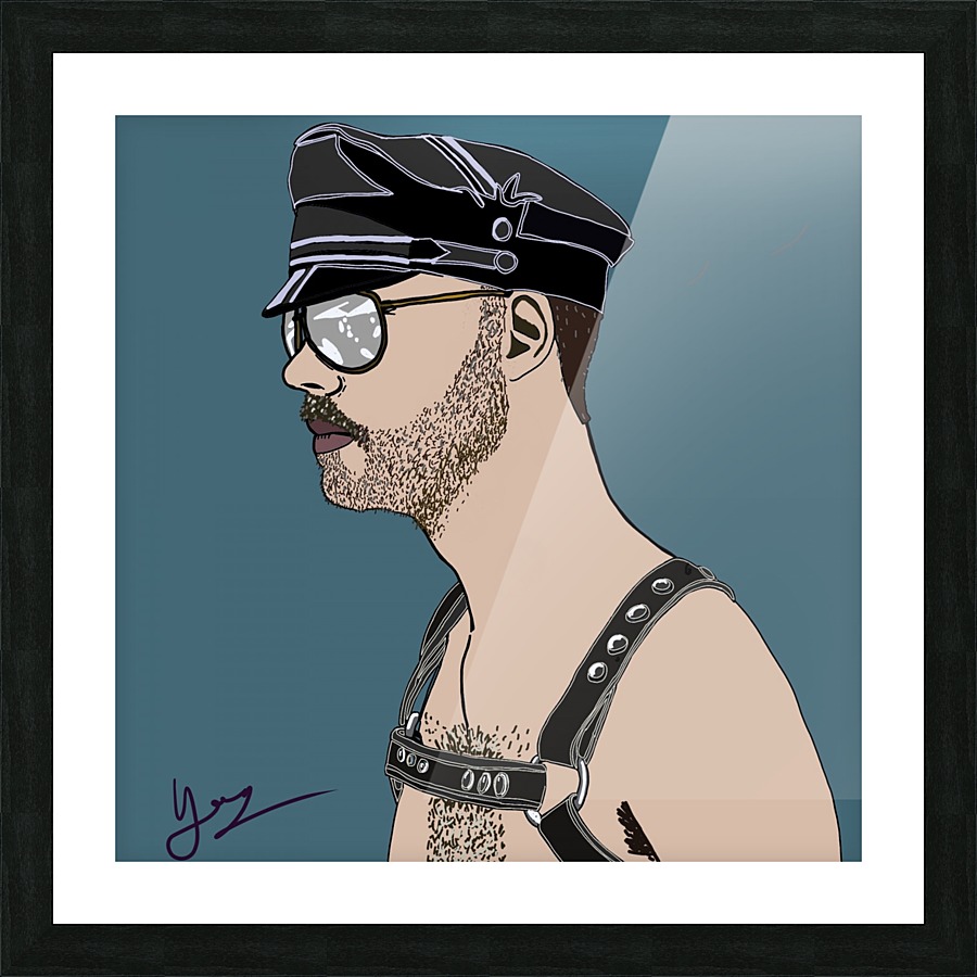 Leather Boy Picture Frame print